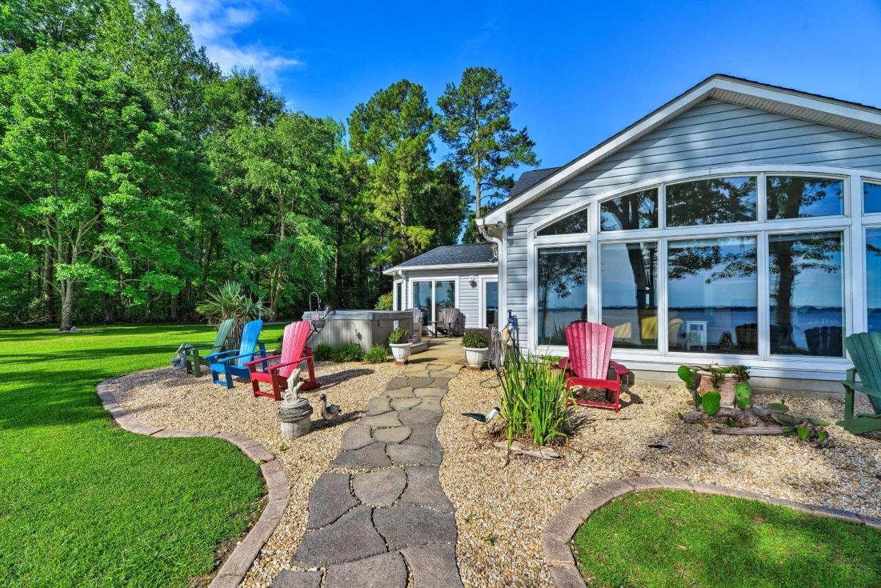 Bayfront Blounts Creek Home Private Beach And Dock! Whichard Beach Eksteriør billede