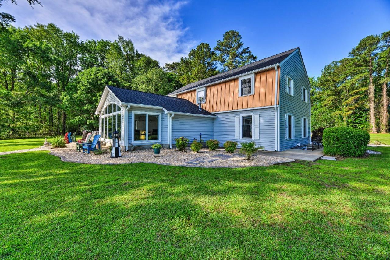 Bayfront Blounts Creek Home Private Beach And Dock! Whichard Beach Eksteriør billede