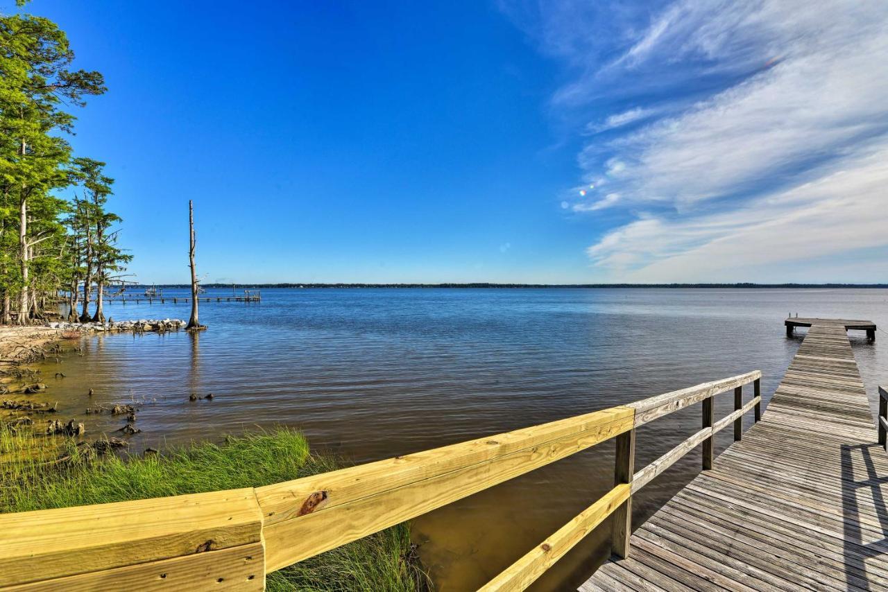 Bayfront Blounts Creek Home Private Beach And Dock! Whichard Beach Eksteriør billede