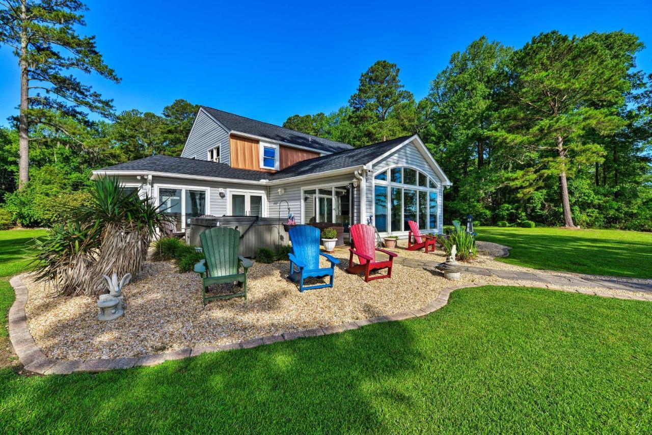 Bayfront Blounts Creek Home Private Beach And Dock! Whichard Beach Eksteriør billede